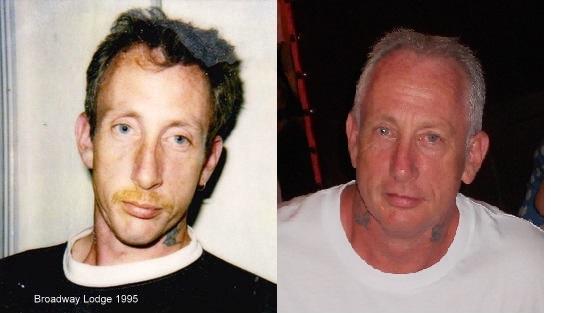 Former client David then and now