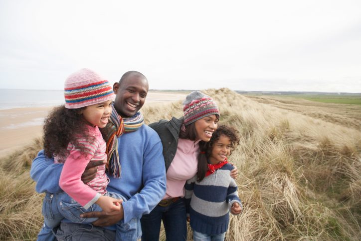 Family at the beach