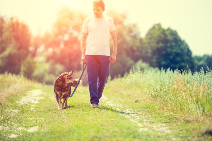 Man walking dog