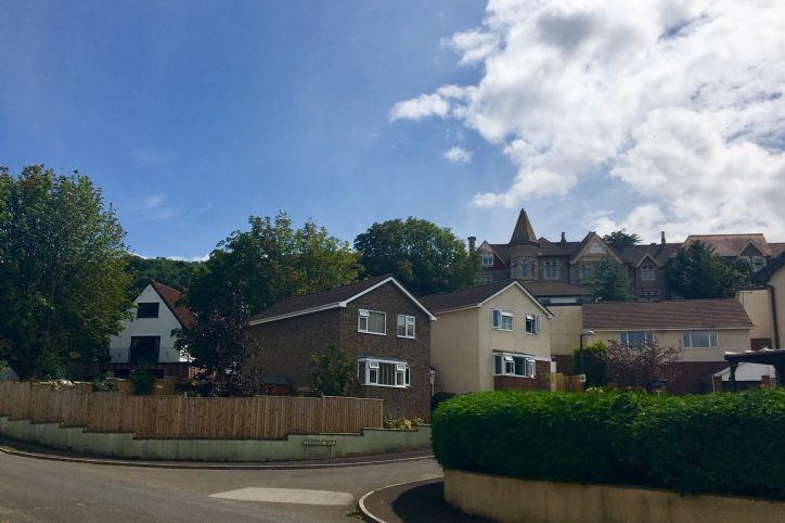 Broadway Lodge view from road below