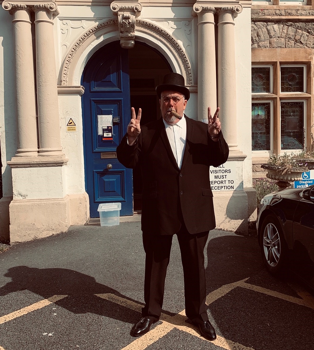 Big John dressed as Winston Churchill