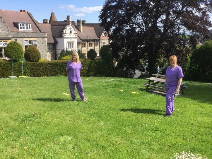 Nurses in the garden