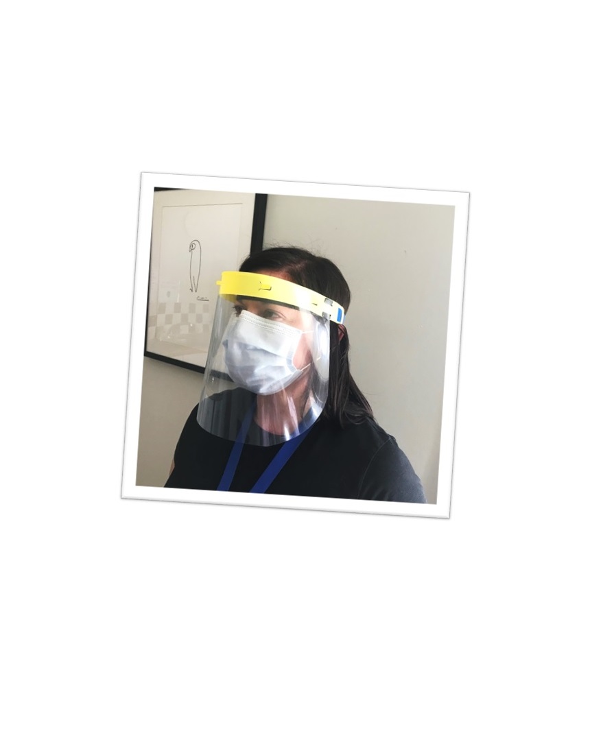 Nurse Adelle in donated PPE