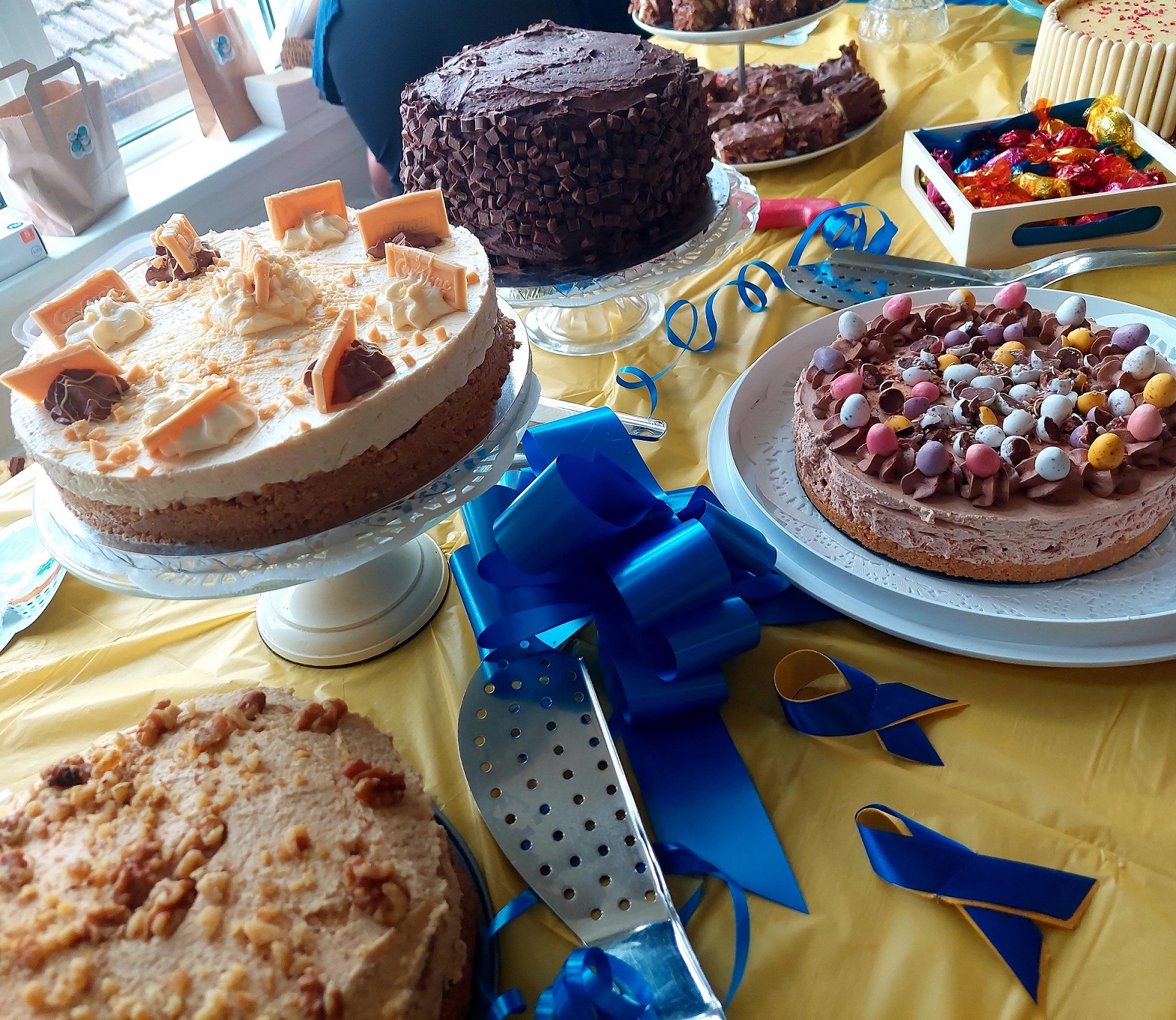 Cakes at Broadway Lodge bake sale