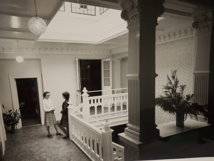 The main landing at Broadway Lodge in the 1970's