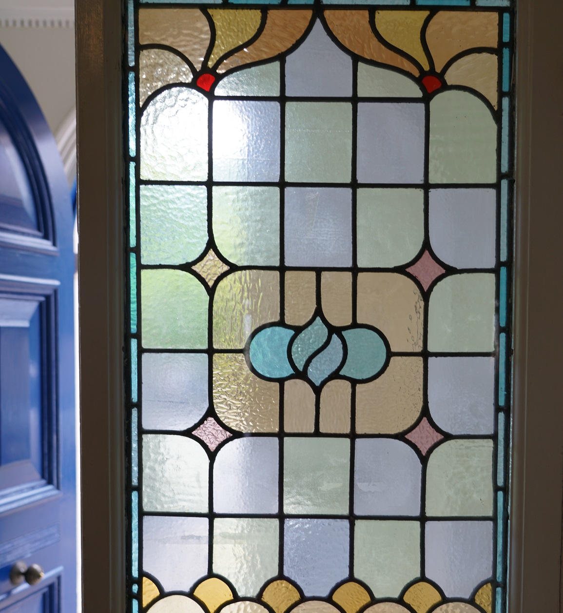 Broadway Lodge door & stained glass window
